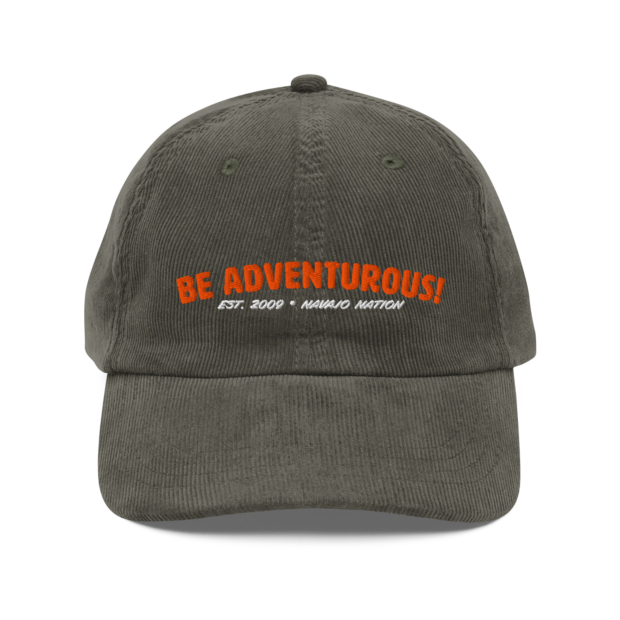 "Be Adventurous" Corduroy Cap - Image 5